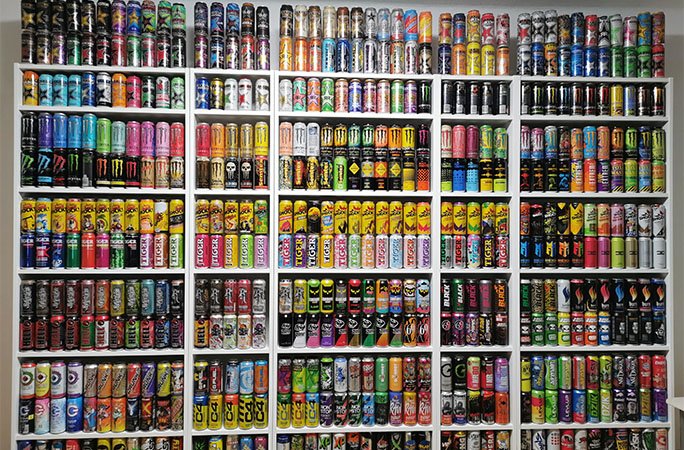 From dorm room to world record: the collector with 2,000 energy drink cans