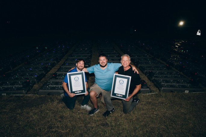 Texan night sky lit up with over 70,000 drones during record-breaking aerial performance